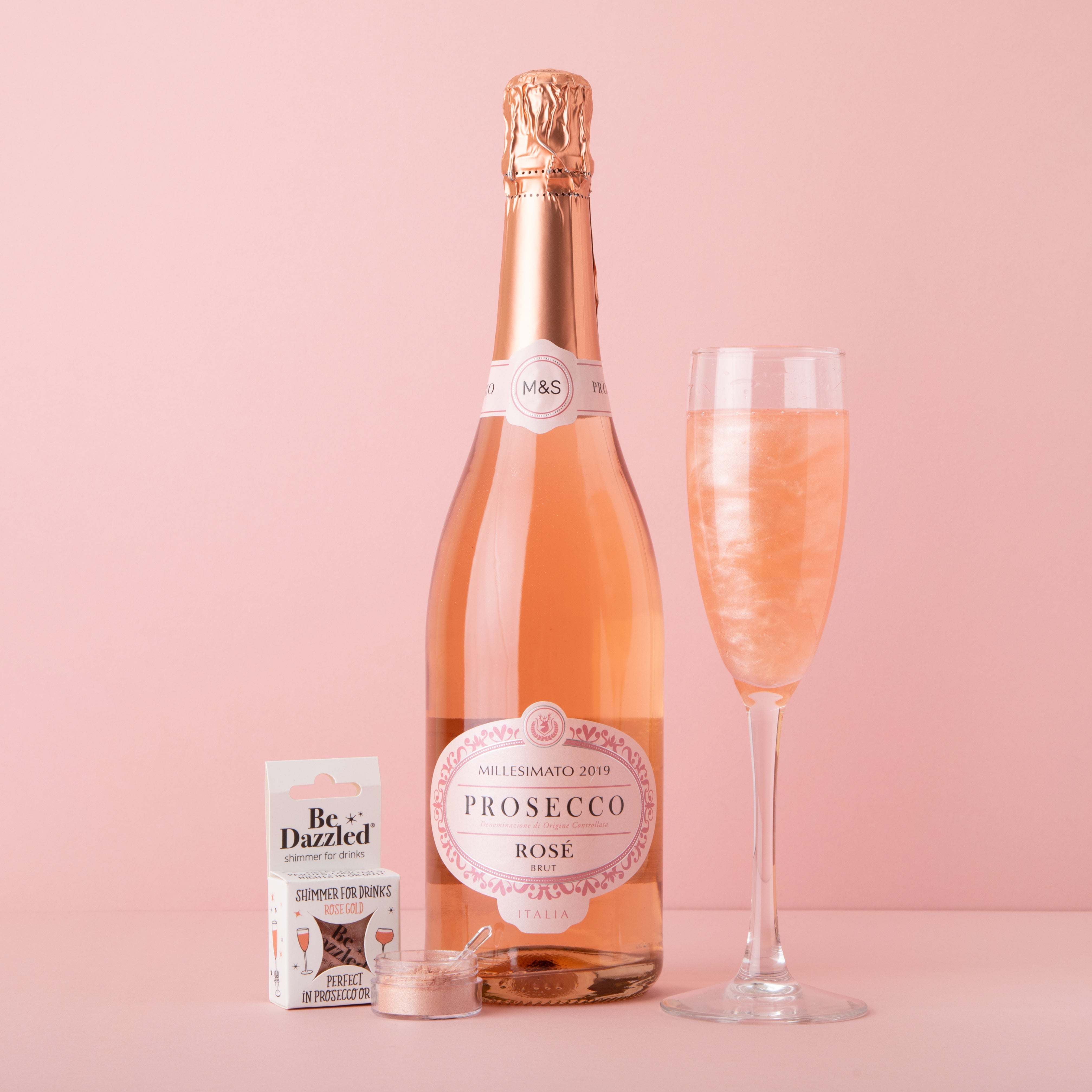 Rose Gold Sparkle Shimmer 2.5g pot - serves 25-30 flutes of fizz