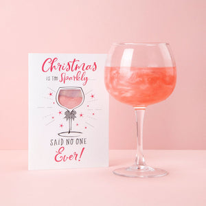 Christmas is too sparkly said no one ever! - card contains pink candy drinks shimmer