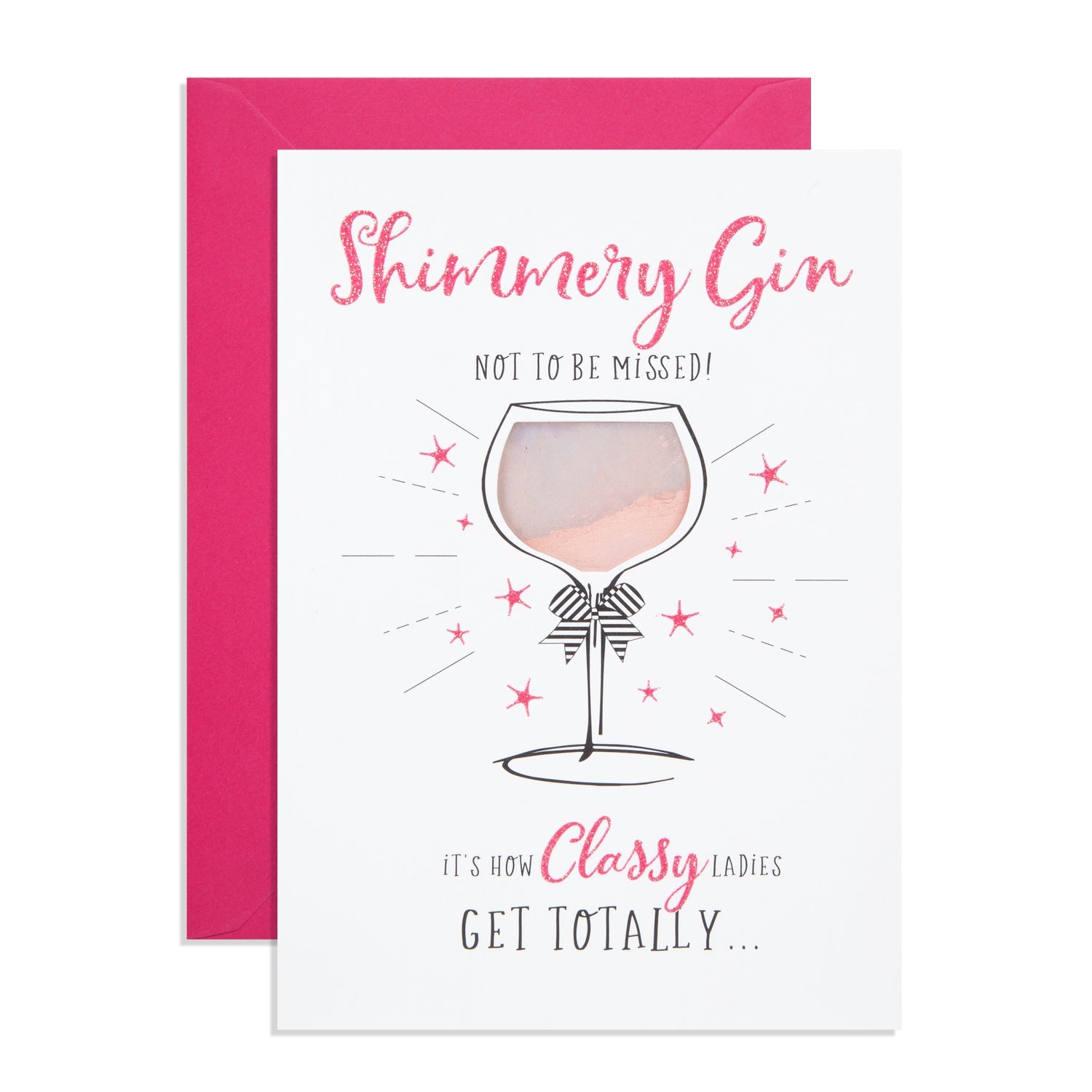 Shimmery Gin not to be missed! It's how classy ladies get totally... - contains pink candy silk shimmer