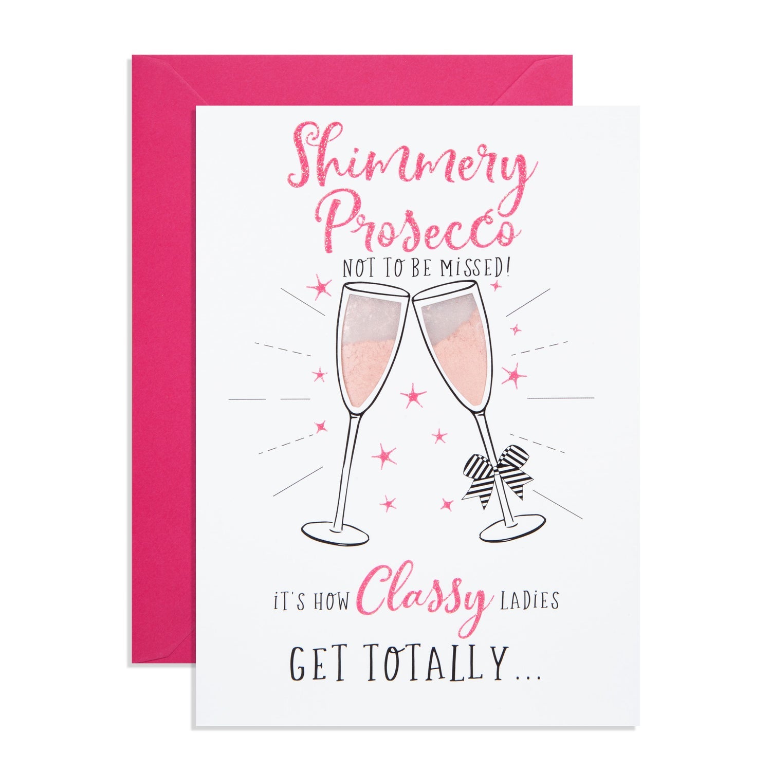 Shimmery Prosecco not to be missed! It's how classy ladies get totally... - contains pink candy silk drinks shimmer