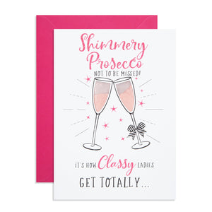 Shimmery Prosecco not to be missed! It's how classy ladies get totally... - contains pink candy silk drinks shimmer